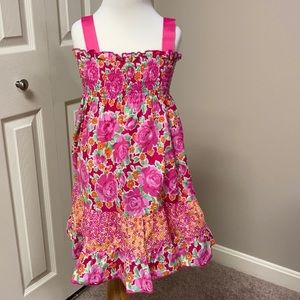 Floral sundress grosgrain ribbon straps size 3